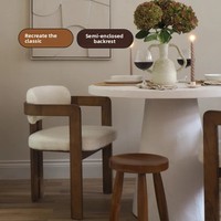 Chaise de salle à manger en bois massif d'hévéa, style chinois minimaliste, fauteuil vintage de style français, chaise à dossier pour hôtel, tabouret individuel