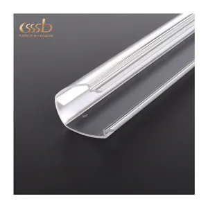 Diffuseur de lumière Pc en Polycarbonate acrylique opale 64Mm de large profil Led