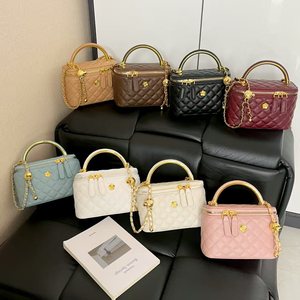 Sac bandoulière vintage imperméable de luxe pour femme <span class=keywords><strong>LY</strong></span>, motif diamant multicolore, chaîne à deux fermetures éclair, logo floral de marque de créateur - Product Image 1