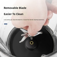 Mixeur Électrique Silencieux 1200W à Commande Tactile, Préparateur de Smoothies et Aliments pour Bébé, Contenant en Verre, 7+ Vitesses, Chauffage Intégré, Idéal Hôtellerie