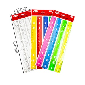 Righello in Plastica Colorato a <span class=keywords><strong>6</strong></span> Fori, 12 Pollici (30cm), Sistema Metrico, Righelli di Misurazione (Confezione da 4, Mix di 4 Colori) - Product Image 6