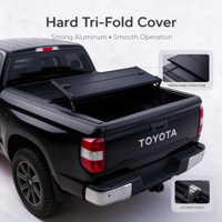 Couvre-caisse rigide pliable de haute qualité pour Toyota Tacoma 2016-2023, Chevrolet Colorado 2015-2023, GMC Sierra 1500, Ram 1500 (5ft, 6.5ft)