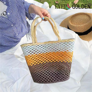 Sac fourre-tout tricoté au <span class=keywords><strong>Crochet</strong></span> fait à la main esthétique mignon décontracté haute capacité tissé à la main femmes dame sacs à bandoulière plage <span class=keywords><strong>Crochet</strong></span> sac fait main - Product Image 1