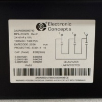 Condensateur Electronic Concepts MP9-21247K 3 × 107 µF 1000 VAC 1400 VDC pour onduleur, convertisseur de puissance EC 3AUA0000090743, filtre