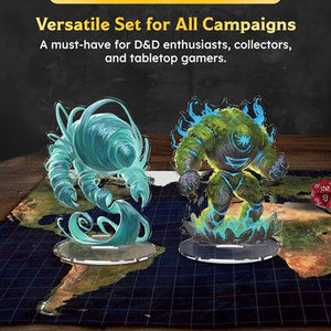 OEM ODM Anime Skinny Minis Elementals 2 Set 28 Figurines Miniatures Acryliques <span class=keywords><strong>de</strong></span> Table Éléments Air <span class=keywords><strong>Terre</strong></span> Feu Eau Figurines Plates 2D - Product Image 2