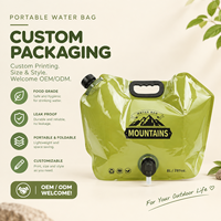 Sac à eau portable robuste - Contenant d'eau pliable extra épais à grande capacité pour le camping et les voyages en plein air