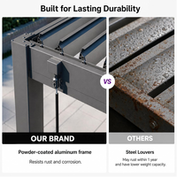Systèmes de pergola bioclimatique motorisés à lamelles orientables en aluminium, axés sur le confort et accessibles, pour espaces de vie, communautés et zones de loisirs extérieures