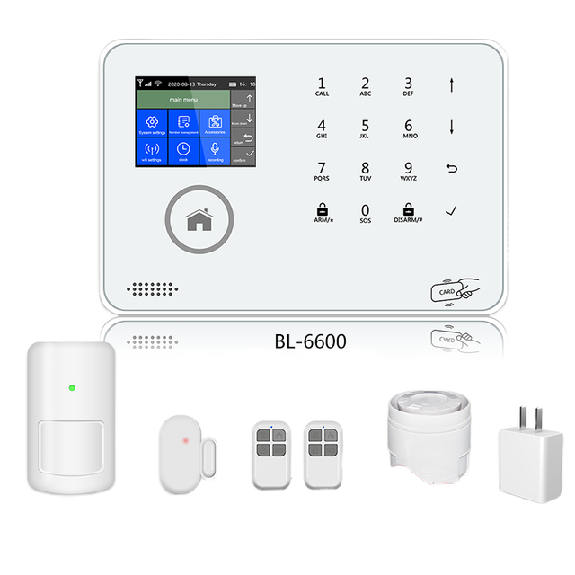 433MHz Home Security Alarm Set Wifi/GSM/4G Wireless Tuya Smart App Home Alarm System