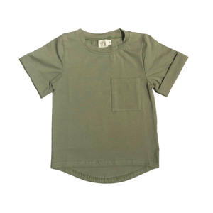 T-shirt d'été en coton pour bébés et jeunes garçons, à manches courtes pliées, vêtements décontractés pour enfants, jersey - Product Image 3