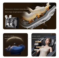 Fauteuil de massage électrique intelligent multifonction 4D à commande vocale Bluetooth pour usage domestique, avec fonction de massage complet du corps et interface en anglais
