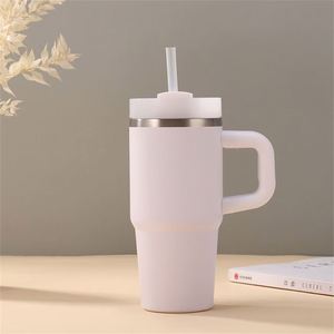 14oz Handle Travel Car <b>Mug</b> Tumbler Double Wall Insulated Stainless Steel Lid Straw for Daily Use - Product Image 3