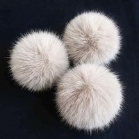 Pompons en fausse fourrure de renard en gros pour chapeaux, chaussures, voitures, vêtements, accessoires de casquettes DIY avec boucle élastique 12cm 15cm, pompons duveteux