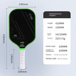 Neuer Perforations-T700 T300 3K 12K Carbonfaser-Schläger mit Texturgewebe 16mm Unibody Pickleball-Paddel Hasaigo - Product Image 3