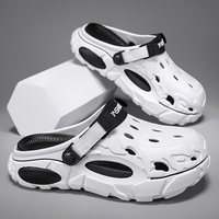Sabots de jardin en EVA personnalisés pour hommes, grande taille 48, sandales de plage tendance, chaussures perforées respirantes, chaussures décontractées pour la marche en extérieur