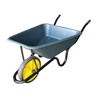 Carretilla WB3800P de construcción de servicio pesado del proveedor de China con bandeja de plástico sólido Carretilla de carretilla