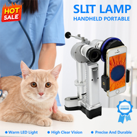 Lampe à fente compacte et portable, directement de l'usine, avec adaptateur d'imagerie pour smartphone, pour ophtalmologie humaine et vétérinaire