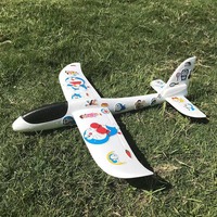Avion planeur en mousse EPP blanc certifié UE, à peindre soi-même, pour enfants, cadeau promotionnel créatif d'extérieur, conforme EN71, pour les 7-12 ans, OEM