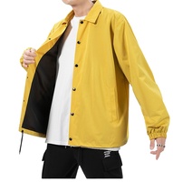 Veste Coach Légère pour Homme, Logo Personnalisé, Style Vintage, Coupe-Vent Imperméable avec Boutons, Taille XS, Réversible Teintée