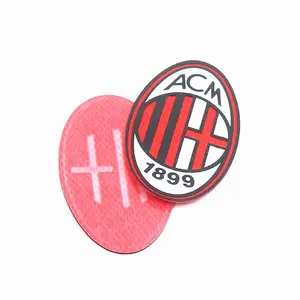 Rubber Patch Suppliers Custom Football Team Club Logo Heat Transfer Printing Rubber Silicone Patch On Mesh Fabric