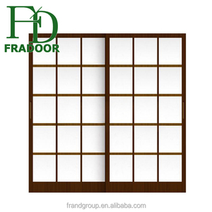 <span class=keywords><strong>Porte</strong></span> en bois massif de style japonais avec rail coulissant suspendu, facile à installer et à ouvrir - Product Image 2