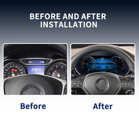 Upgrade Panel Instrumen Mobil untuk Mercedes Benz Kelas A W176 2012-2018 LCD Cluster Speedometer Tachometer