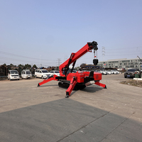 Mini-grue araignée pour levage intérieur et extérieur avec nacelle suspendue