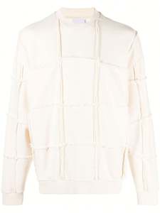 Suéter de manga larga con cuello redondo a rayas y logotipo personalizado de Color sólido para hombre nuevo de alta calidad personalizado para hombre - Product Image 5