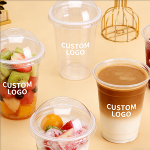 Vasos Desechables de Plástico para Ensalada de Frutas con Logotipo Impreso para Fiestas, Café, Varias Capacidades, Vasos de Plástico Transparente - Product Image 2