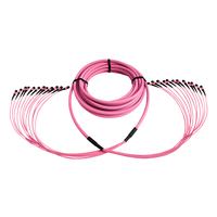Cordon de brassage fibre optique MPO mâle vers MPO mâle OM3 48 fibres, réversible, avec fanout MTP, pour centres de données, PoE, 5G, testé 100 % en 3D