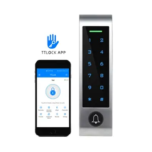 스마트 폰 앱으로 원격으로 제어되는 슬림 Rfid 키패드 TTlock 도어 액세스 제어 및 시간 출석 장치