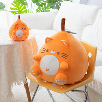 Oreiller en peluche Squishy chat orange conçu sur mesure avec remplissage en coton PP jouet en peluche doux cadeau mignon pour enfants et adultes unisexe