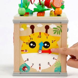 10-In-1 Educational Learning Toy With Bead Maze and Shape Sorter Developmental <b>Gift</b> 18M+ Kids Wooden Activity Cube - Product Image 6