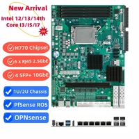 Nouvelle carte mère de routeur de pare-feu Intel 12/13/14th Core I3/i5/I7 PfSense ROS OPNsense 6 RJ45 2.5GbE 4 SFP + 10GbE