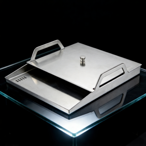 Stainless Steel Grill Pan With Lid Rectangular Griddle For Outdoor Cooking Durable Metal Barbecue <b>Tray</b> - Product Image 4
