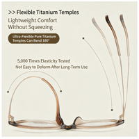 Montures de lunettes TR M8241 en titane électroplaqué sous vide, anti-déformation, haut de gamme, ludiques, uniques, tendance, pour célébrités en ligne