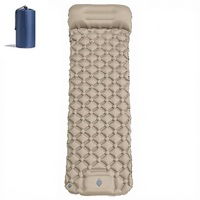 Matelas gonflable léger pour le camping en plein air, avec pompe intégrée, lit simple, tapis de couchage en TPU, résistant à l'humidité, 40D