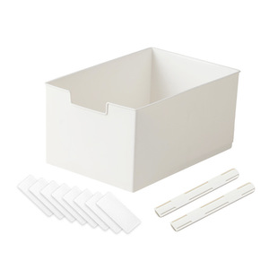 Boîte de rangement coulissante en plastique blanc multi-usage pour armoire de cuisine, tiroir avec rails coulissants pour bouteilles d'épices et - Product Image 5