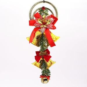 Campana de Navidad Adornos colgantes Vacaciones Jingle Bells Puerta Colgador de pared <span class=keywords><strong>Chimenea</strong></span> Decoración Plástico - Product Image 6