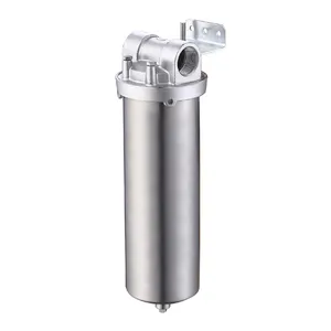 304 thép không gỉ 10kg áp lực cao lọc nước nhà ở cho 10 inch Hộp mực lọc, 3/4in NPT đầu vào và ổ cắm