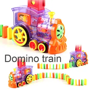 Offre spéciale Ensemble de <span class=keywords><strong>train</strong></span> <span class=keywords><strong>domino</strong></span> en plastique personnalisé Jouet éducatif pour enfants Ensembles de <span class=keywords><strong>train</strong></span> de rallye dominos automatiques créatifs Cadeau - Product Image 2