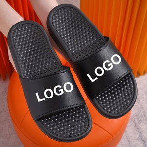 Sandalias con suela de masaje de Color personalizado para hombre, chanclas deportivas de estilo Popular con logotipo de impresión plana para gimnasio y ducha - Product Image 3