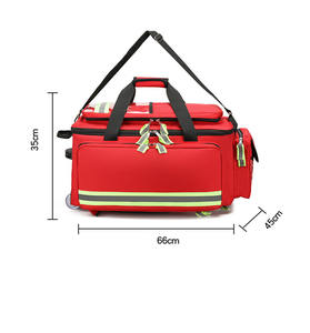 डिचेबल ट्रॉली बैकपैक उत्तरजीविप्राथमिक चिकित्सा किट चिकित्सा देखभाल ट्रॉली आपातकालीन बचाव चिकित्सक प्रथम सहायता बैग - Product Image 5