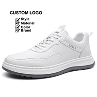 Chaussures décontractées pour hommes, de haute qualité, en cuir ultra-fibre blanc, baskets OEM/ODM personnalisées, confort optimal, baskets de sport