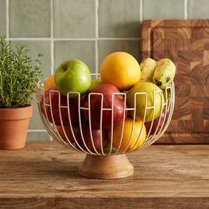 Modern <b>Round</b> Fruit <b>Basket</b> Durable Metal <b>Storage</b> Container for Kitchen Food Display - Product Image 5