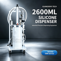 Distributeur de colle pneumatique semi-automatique de 2600 ml |   Pistolet à silicone manuel avec réservoir sous pression pour l'électronique et les textiles