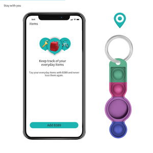 เคสซิลิโคนป้องกัน AirTags พร้อมพวงกุญแจสำหรับ Apple AirTag Tracker ป้องกันการสูญหาย ดีไซน์สีสันสดใส - Product Image 3