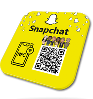 Étiquette autocollante NFC en époxy personnalisée, étanche, avec code QR modifiable, carte de menu de table RFID, 13,56 MHz, carte NFC Google Review en époxy