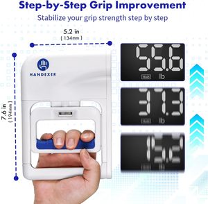 Handexer Dinamómetro Digital <span class=keywords><strong>de</strong></span> Mano 265lb/120kg con Pantalla LCD Retroiluminada, Registrado por la FDA, para <span class=keywords><strong>Ejercicios</strong></span> <span class=keywords><strong>de</strong></span> Dedos y Fuerza <span class=keywords><strong>de</strong></span> Agarre - Product Image 5