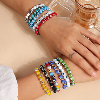 Nouvel accessoire pour les yeux 2025 : Bracelet œil du diable, bracelet en perles de verre colorées