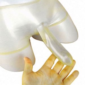 In lattice da uomo <span class=keywords><strong>Sexy</strong></span> prestazioni di biancheria intima da indossare per adulti sesso prodotto in lattice manica di pelle verniciata biancheria intima Breifs all'ingrosso - Product Image 1